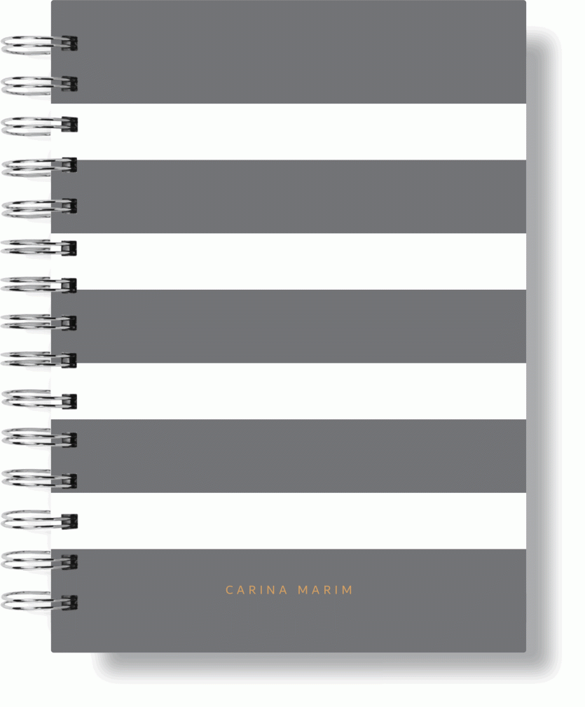 AGENDA - LISTRAS BRANCA E CINZA