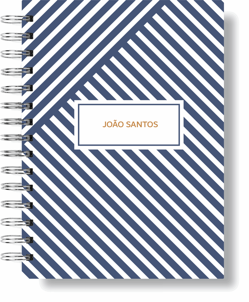 AGENDA - LISTRAS FINAS AZUL MARINHO