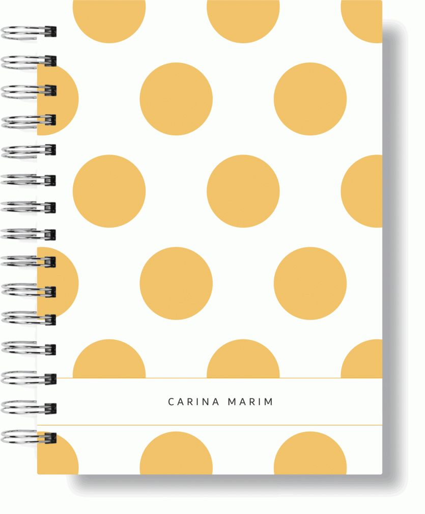 AGENDA - POÁ AMARELO E BRANCO