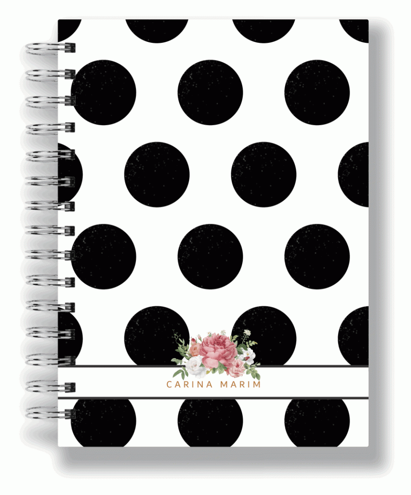 AGENDA - POÁS PRETO E FLOR