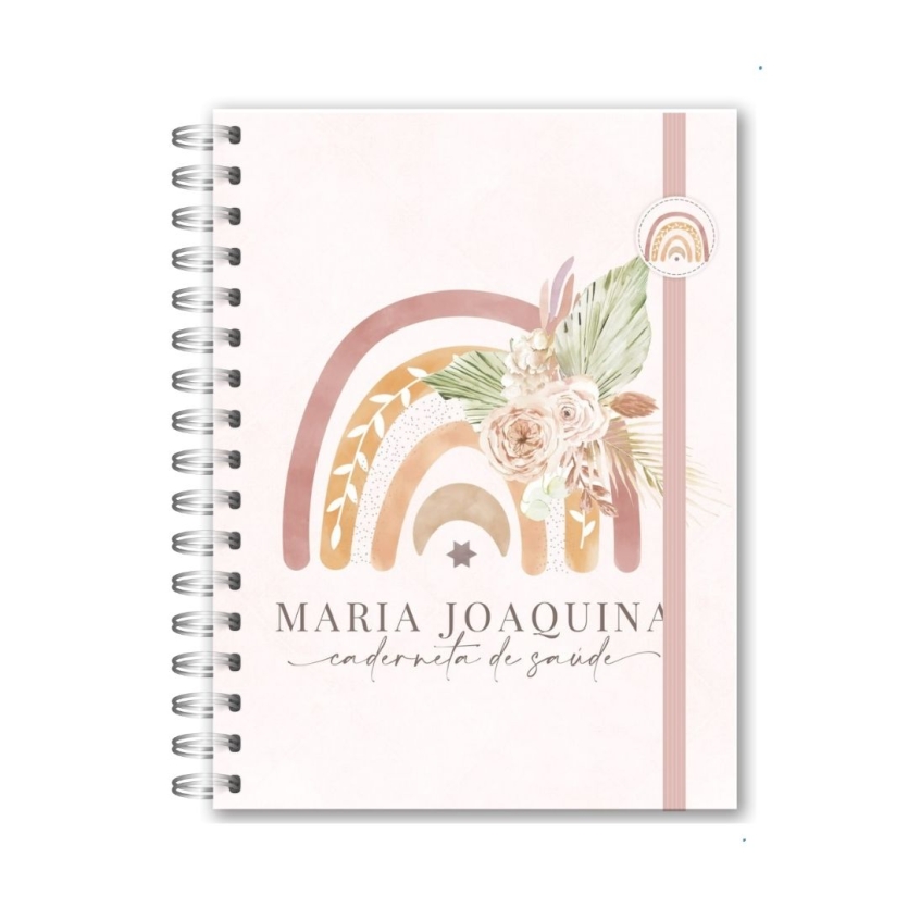 CADERNETA DE SAÚDE - ARCO ÍRIS BOHO