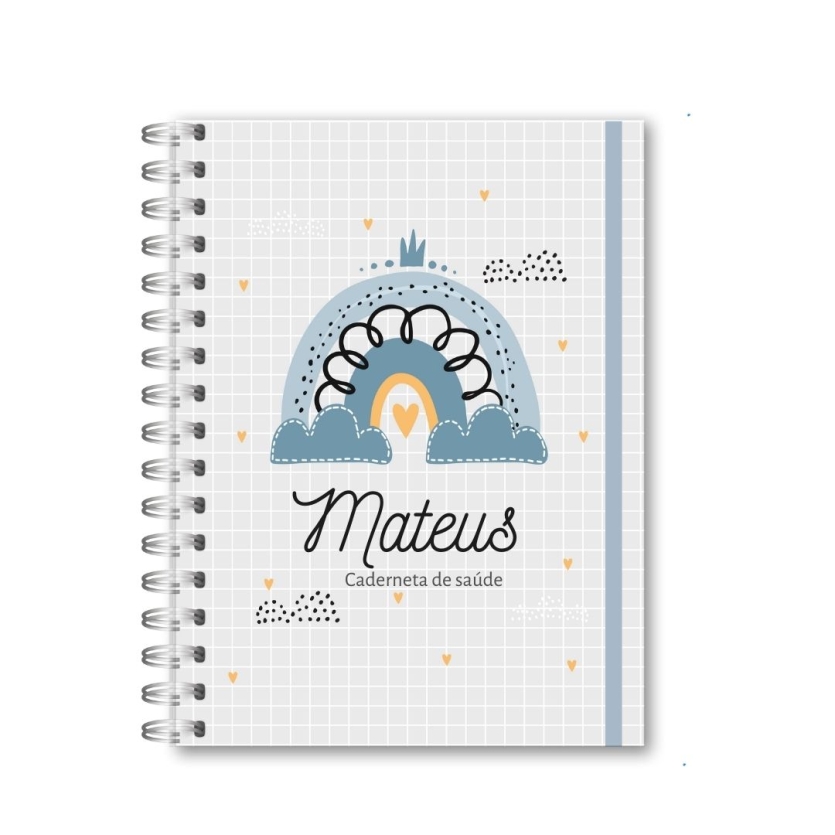 CADERNETA DE SAÚDE - ARCO IRIS MENINO