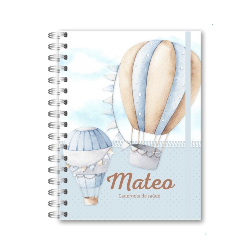 CADERNETA DE SAÚDE - BALÕES DE AR MENINO
