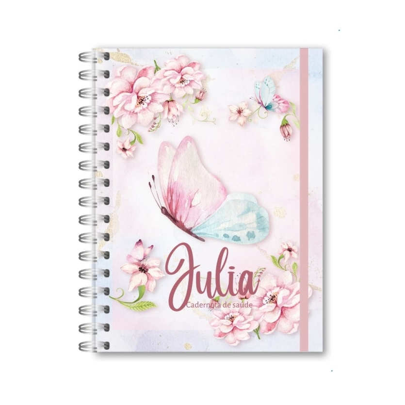 CADERNETA DE SAÚDE - BORBOLETAS E FLORAL