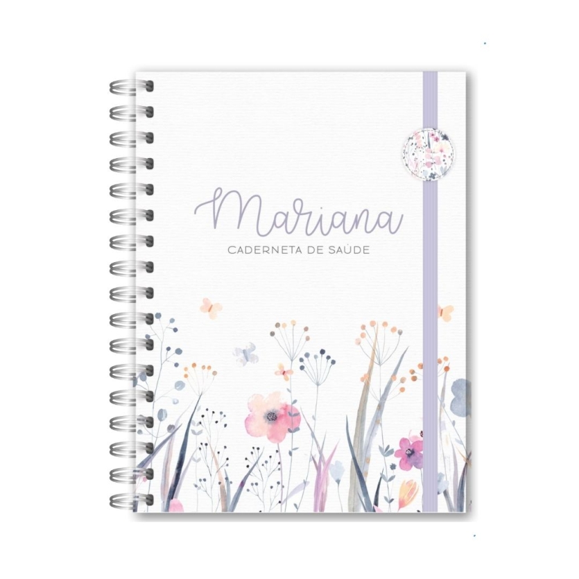 CADERNETA DE SAÚDE - FLORAL CLEAN