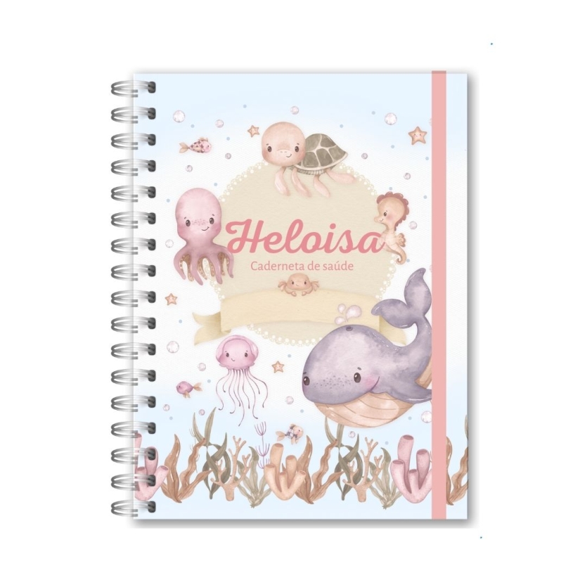 CADERNETA DE SAÚDE - FUNDO DO MAR MENINA