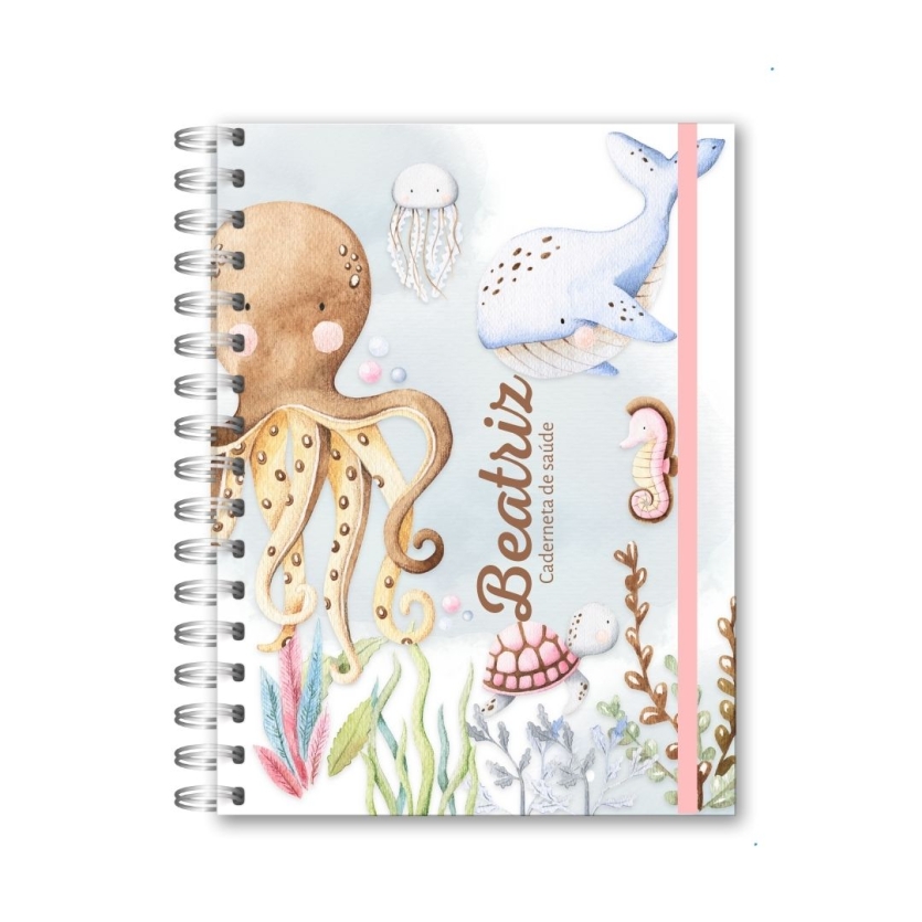 CADERNETA DE SAÚDE - FUNDO DO MAR MENINA 1