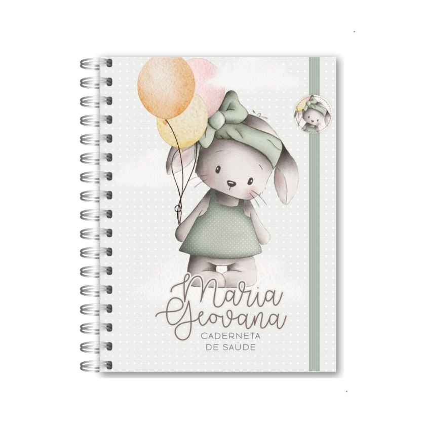 CADERNETA DE SAÚDE - GREEN BUNNY