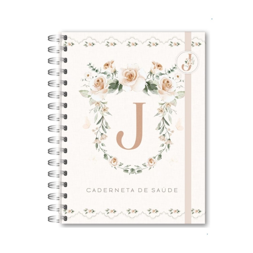 CADERNETA DE SAÚDE - INICIAIS FLORAL 2
