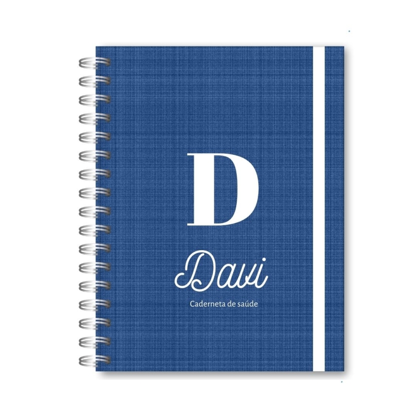 CADERNETA DE SAÚDE -LINHO COM INICIAIS