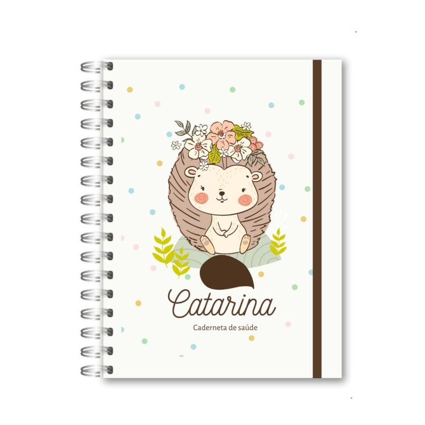 CADERNETA DE SAÚDE - PORCO ESPINHO CUTE MENINA