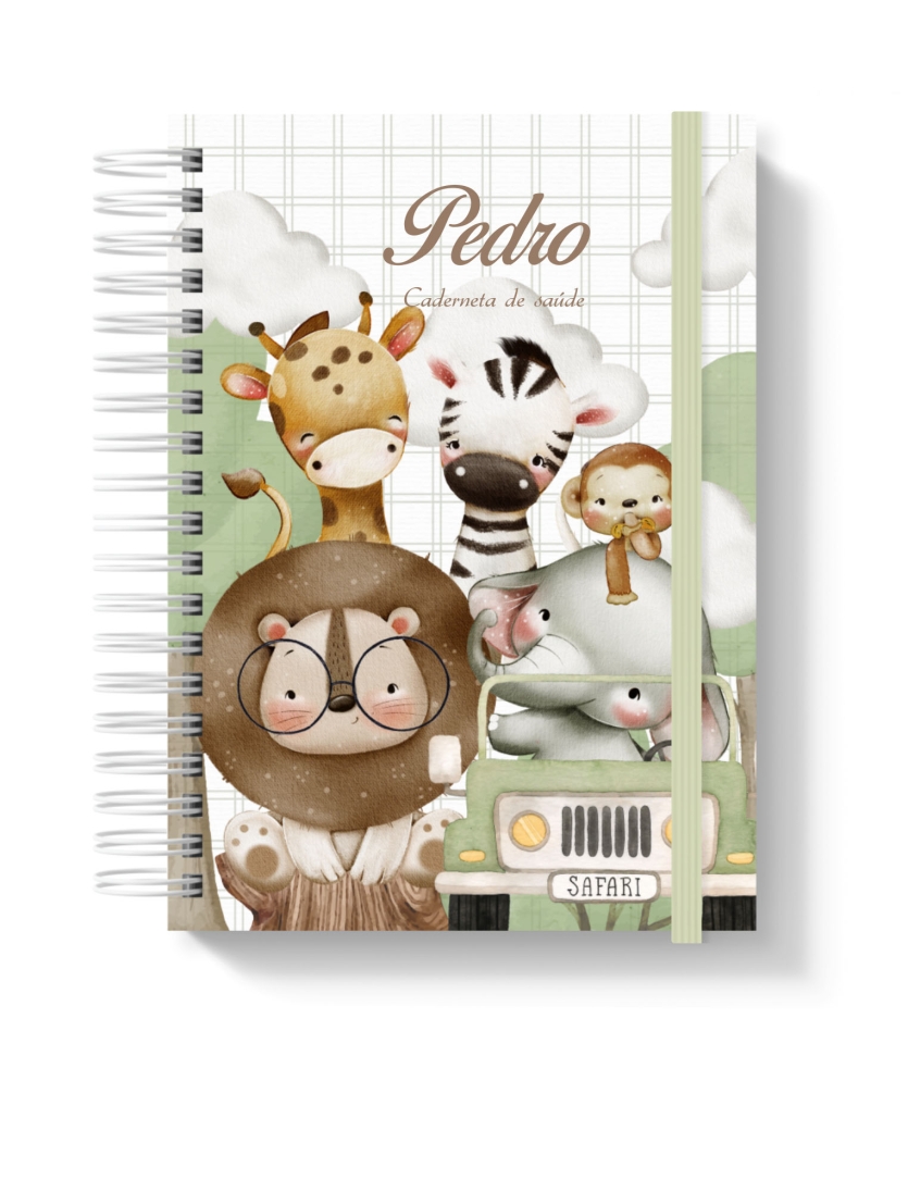 CADERNETA DE SAÚDE - SAFARI MENINO