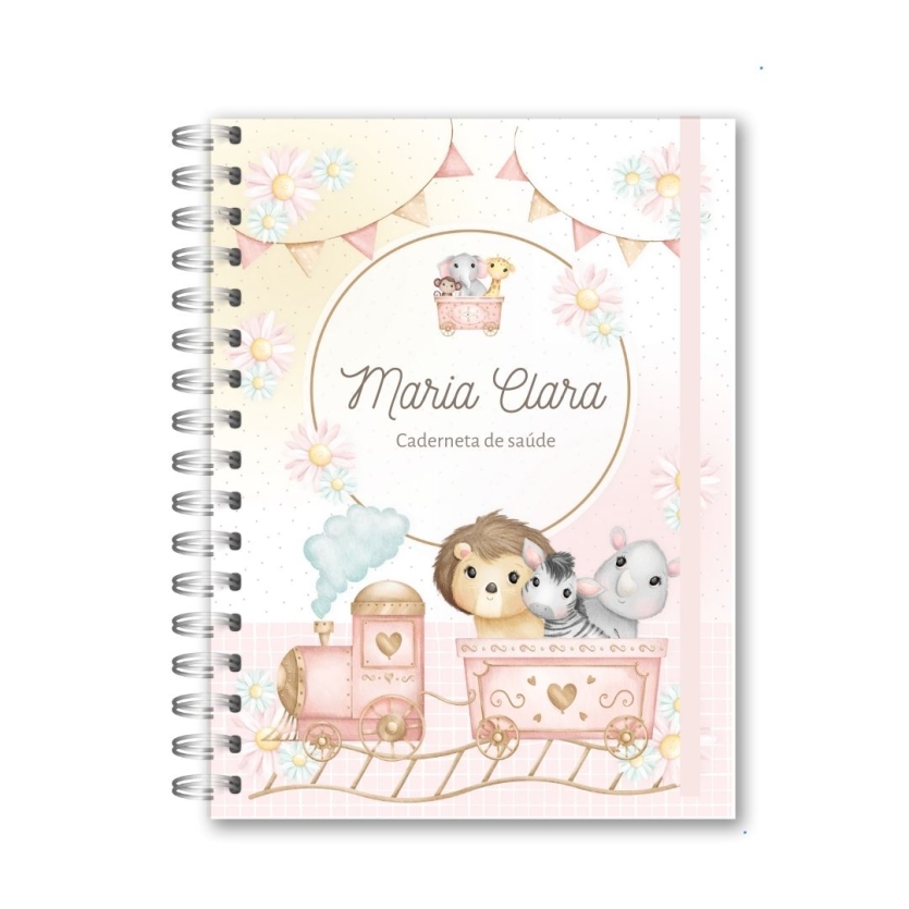 CADERNETA DE SAÚDE - TREM ANIMAIS MENINA