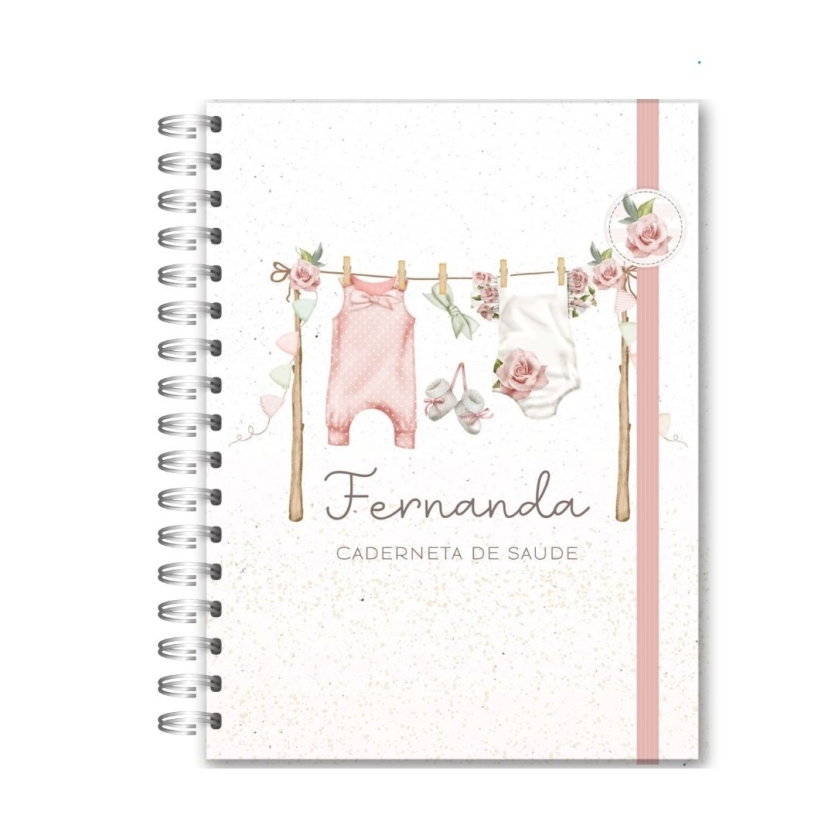 CADERNETA DE SAÚDE - VARAL DE ROUPINHAS MENINA